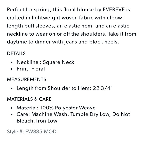 NWT Evereve Adina Square Neck Blouse S - Picture 4 of 7